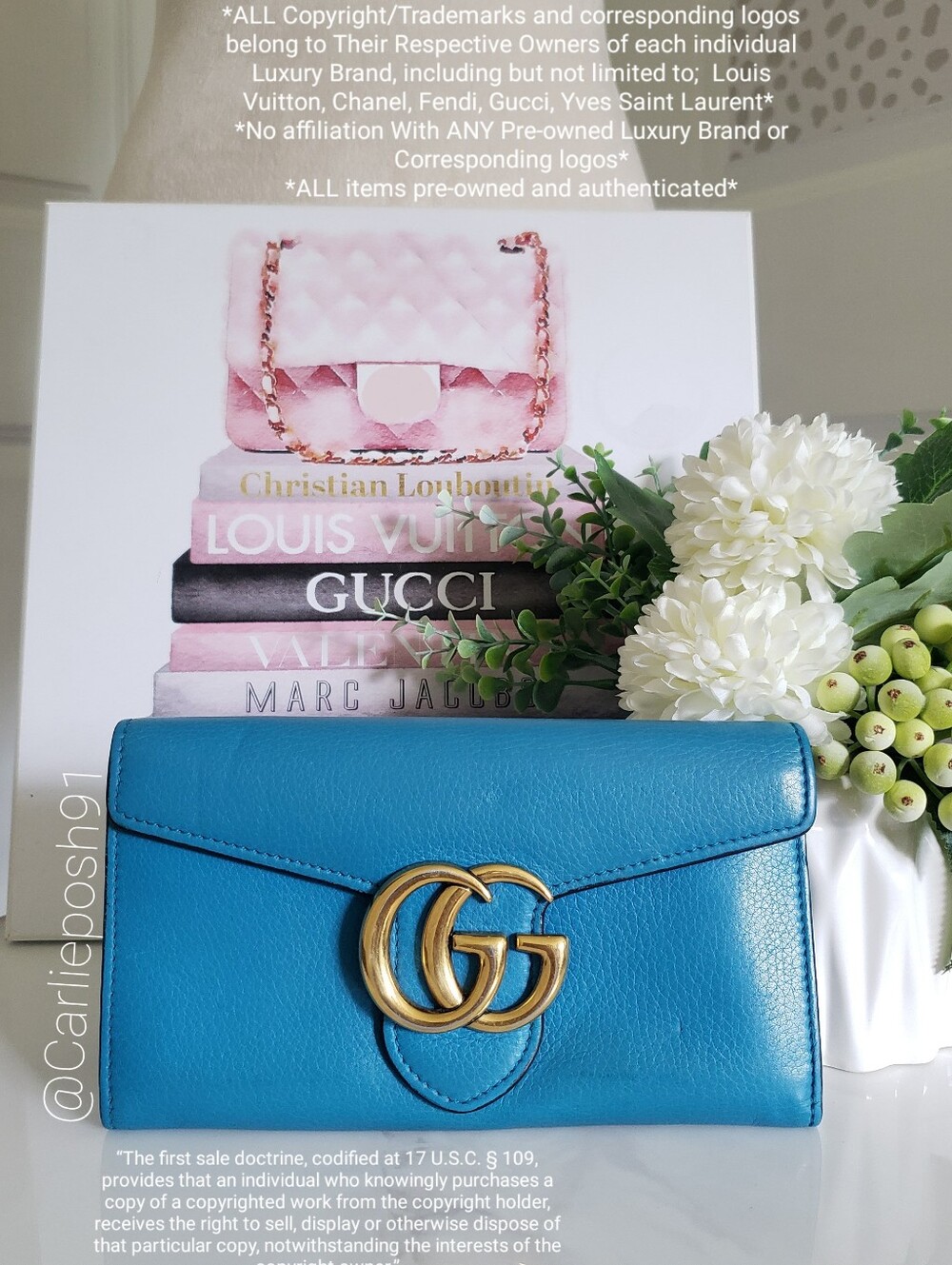 Authentic Pre-owned Gucci Marmont GG Long Flap Wallet - Picture 3 of 16